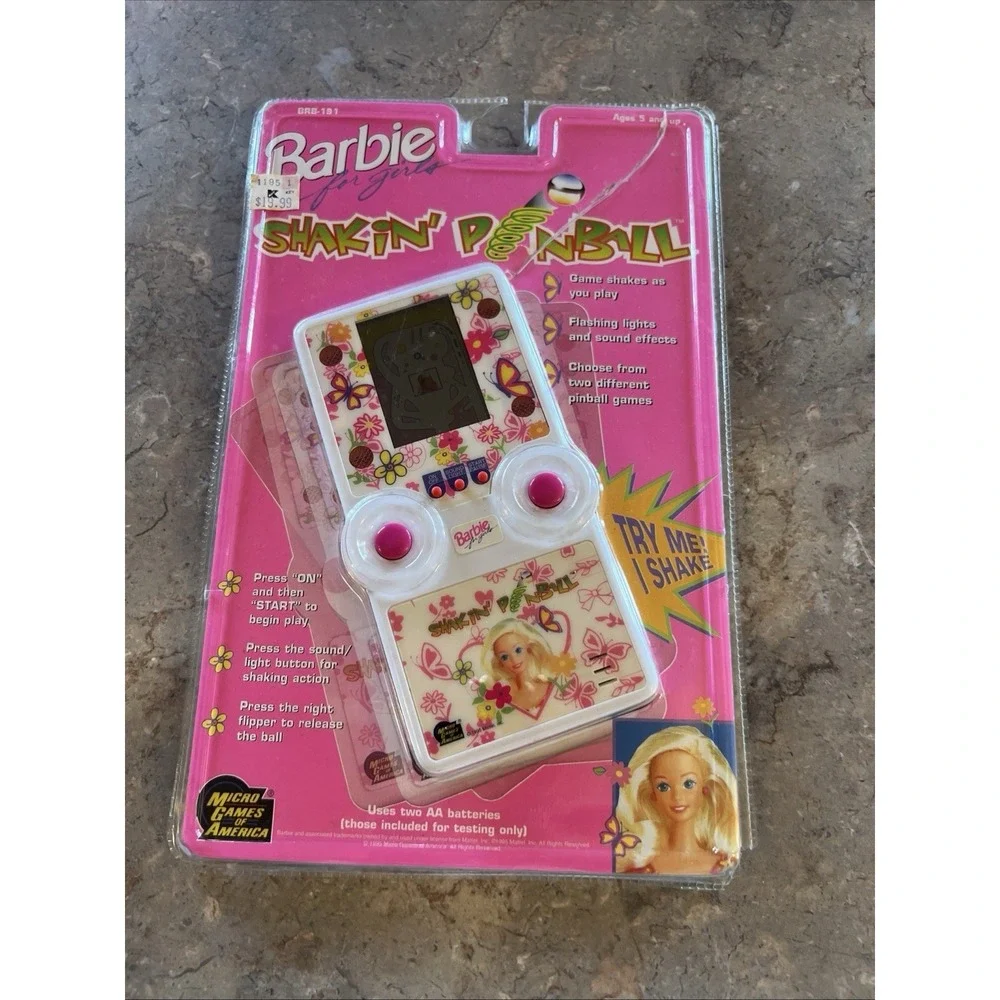 1995 Barbie Shakin Pinball Micro Games Of America Electronic Handheld NOT TESTED